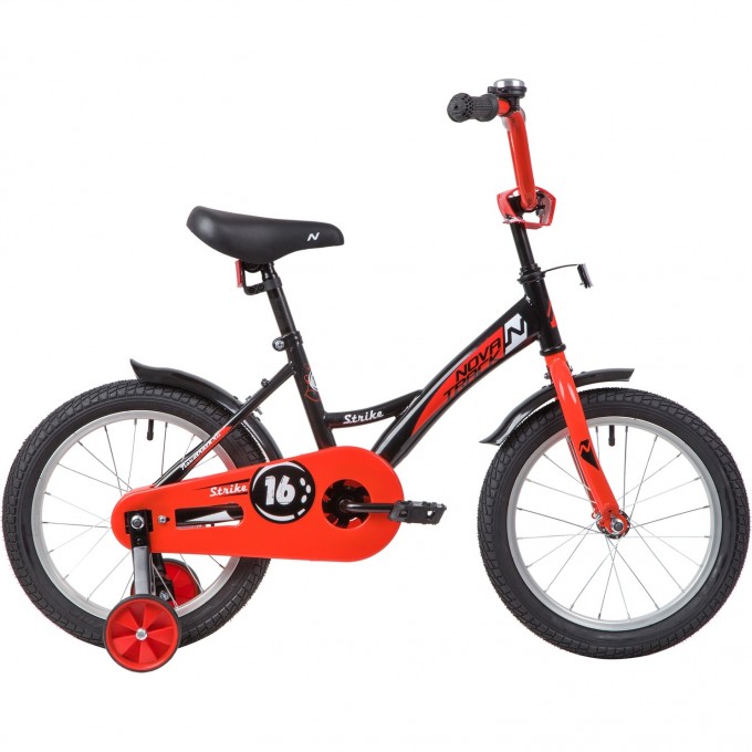 Детский велосипед NOVATRACK STRIKE 16” черно-красный 163STRIKE.BKR20- Детский велосипед NOVATRACK STRIKE 16” черно-красный 163STRIKE.BKR20-