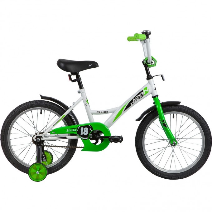 Детский велосипед NOVATRACK STRIKE 18” бело-зеленый 183STRIKE.WTG20 Детский велосипед NOVATRACK STRIKE 18” бело-зеленый 183STRIKE.WTG20