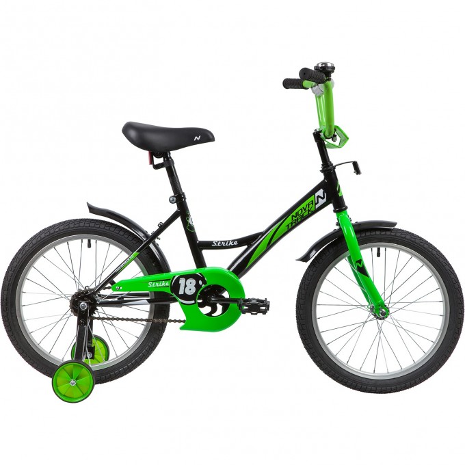 Детский велосипед NOVATRACK STRIKE 18” черно-зеленый 183STRIKE.BKG20 Детский велосипед NOVATRACK STRIKE 18” черно-зеленый 183STRIKE.BKG20