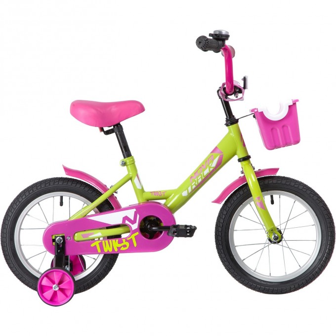 Детский велосипед NOVATRACK TWIST 14” NEW зеленый-розовый 141TWIST.GNP20 Детский велосипед NOVATRACK TWIST 14” NEW зеленый-розовый 141TWIST.GNP20