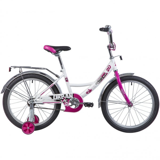 Детский велосипед NOVATRACK URBAN 20" белый с доп. колесами 203URBAN.WT9 Детский велосипед NOVATRACK URBAN 20" белый с доп. колесами 203URBAN.WT9