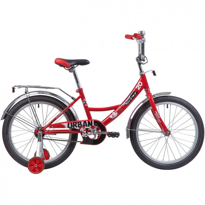 Детский велосипед NOVATRACK URBAN 20" красный с доп. колесами 203URBAN.RD9 Детский велосипед NOVATRACK URBAN 20" красный с доп. колесами 203URBAN.RD9