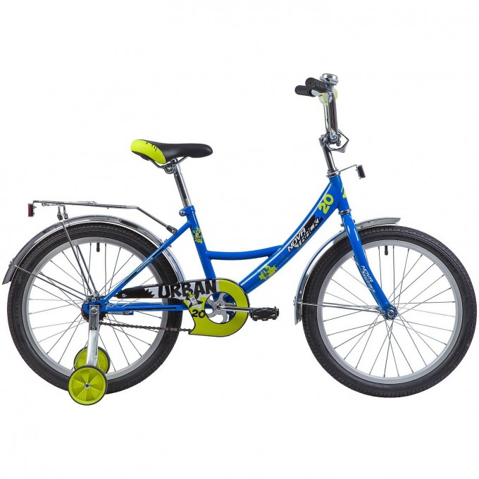 Детский велосипед NOVATRACK URBAN 20" синий с доп. колесами 203URBAN.BL9 Детский велосипед NOVATRACK URBAN 20" синий с доп. колесами 203URBAN.BL9