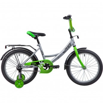 Детский велосипед NOVATRACK VECTOR 18” серебристо-зеленый
