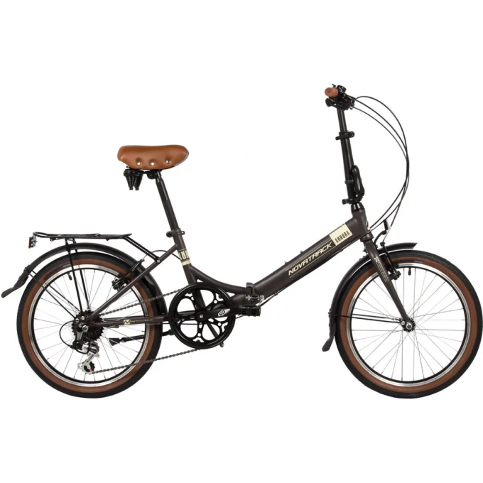 Складной велосипед NOVATRACK AURORA 20" коричневый, TY21/TS38 24FAURORA6S.BN4 Складной велосипед NOVATRACK AURORA 20" коричневый, TY21/TS38 24FAURORA6S.BN4