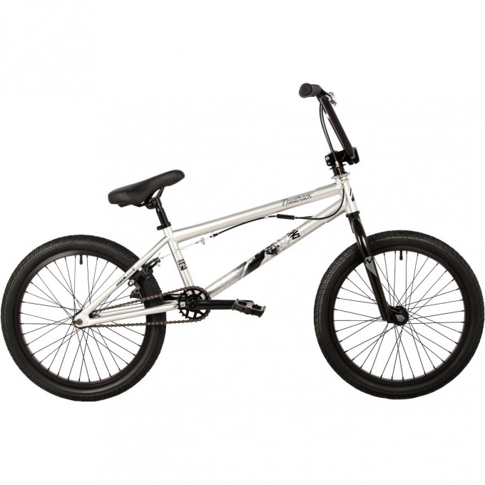 Велосипед NOVATRACK BMX PSYCHO 20" серебристый, рама 20", U-BRAKE 20BMX.PSYCHO.SL4 Велосипед NOVATRACK BMX PSYCHO 20" серебристый, рама 20", U-BRAKE 20BMX.PSYCHO.SL4