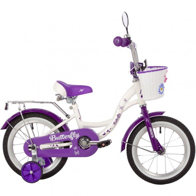 Велосипед NOVATRACK BUTTERFLY 14" (2023), рама 9", фиолетовый 147BUTTERFLY.WVL23 Велосипед NOVATRACK BUTTERFLY 14" (2023), рама 9", фиолетовый 147BUTTERFLY.WVL23