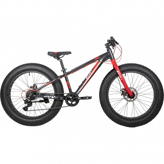 Велосипед NOVATRACK FATBIKE 24" SUV графит 24AHD.SUV.13GR22 Велосипед NOVATRACK FATBIKE 24" SUV графит 24AHD.SUV.13GR22